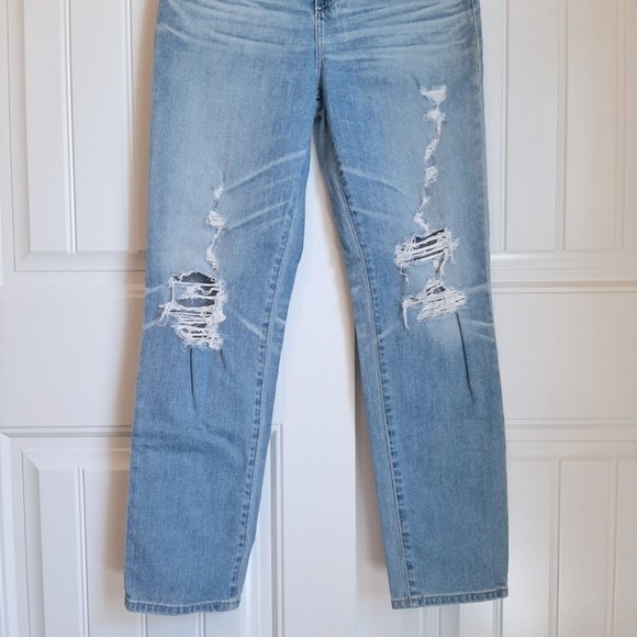 AG Adriano Goldschmied The Phoebe High Rise Tapered Distressed Jeans SZ 28 - Picture 4 of 15